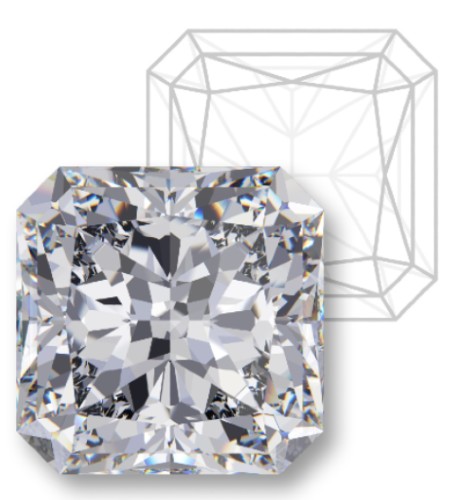 Radiantslipad diamant