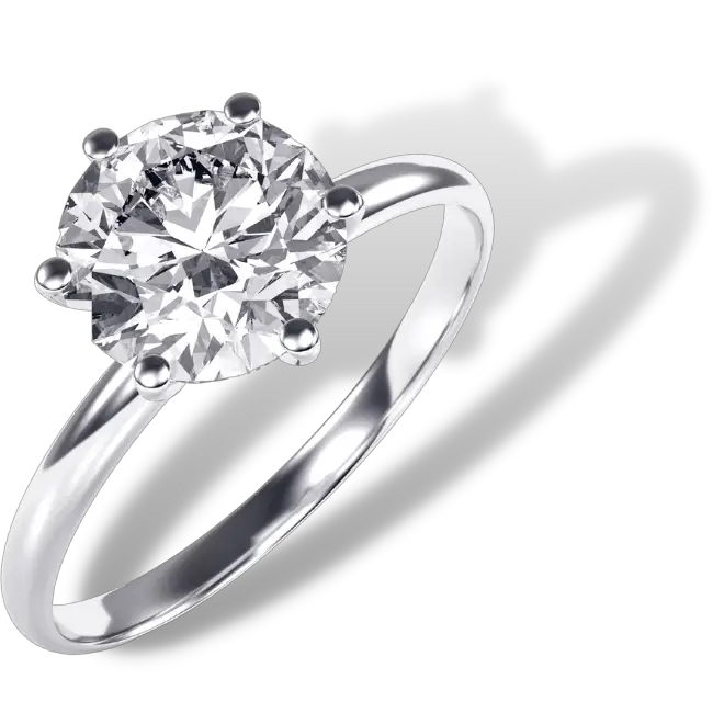 Förlovningsring vitguld med diamant