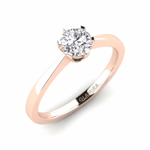Solitärring med 0,5 carats diamant i 18 karat roséguld - Bridal Rise