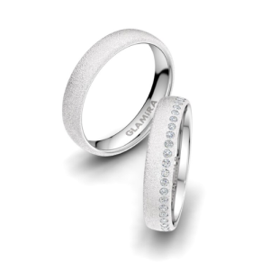 Förlovningsringar set i silver - Classic meaning 4 mm