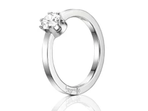 Efva Attling - Crown Wedding Ring 0.50 ct White Gold