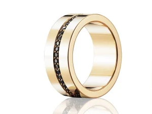 Efva Attling - 4 1/2 & Black Stars Ring Gold