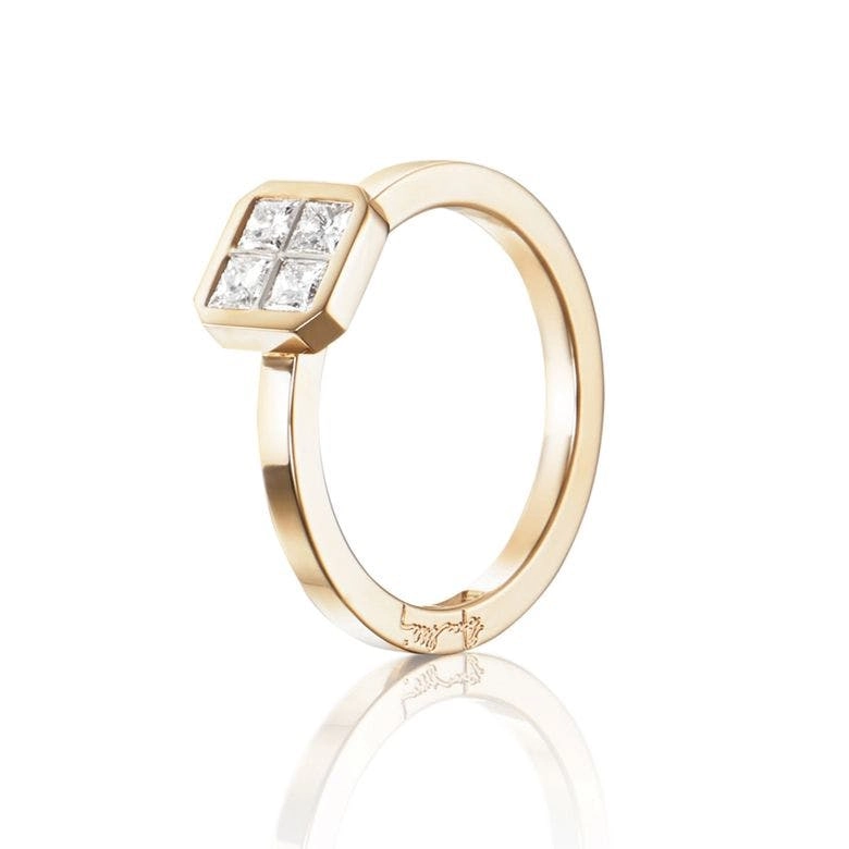 Efva Attling - 4 Love Ring 0.40 ct Gold